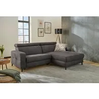 Jockenhöfer Gruppe Ecksofa Doppio L-Form, B: 247 cm, mit elektr. Relaxfunktion und, Kopfteilverstellung, USB-Anschluss, induktive Ladestation & Zierkissen