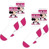 Disney Minnie Mouse Socken Kinder 2er Set Weiß Baumwollsocken Jungen Freizeit Sport Schule