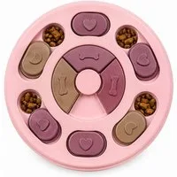 R2 Invest Tier-Intelligenzspielzeug Hundespielzeug Denkspiel mit Leckerli Fächern und Schiebeteilen