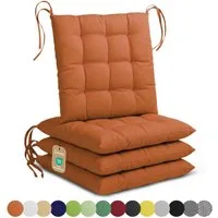 Lavea Stuhlkissen Lavea® Sitzkissen & Stuhlkissen 40x40 cm – 4er/8er Set, 40x40x3 cm, mit Stoffbändern, Indoor & Outdoor, für Garten & Balkon