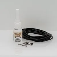 Auroris Schmuckset DIY-Set aus 5m Lederband, Verschlüssen und Kleber für Ketten/Armbänder