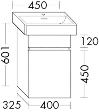 Burgbad WTU Sys30 PG1 Aqua 601x400x325 Veloursgrau Matt, WYBD040RF6431 WYBD040RF6431