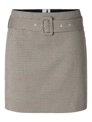 Y.A.S - Minirock mit Gürtel braun/schwarz - Gr. - 34