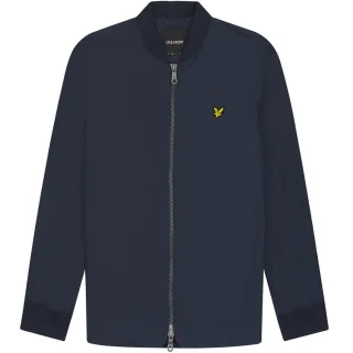 Marineblaue Bomberjacke mit Lyle & Scott-Logo