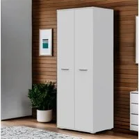 Raumhirsch Furniture Kleiderschrank Garderobenschrank, Drehtürenschrank, Schrank mit viel Stauraum (Maße: 69 x 180 x 49 cm (2 Türen, Kleiderstange, Ablagefach) stabile Konstruktion, viel Stauraum, modernes Design, einfache Montage