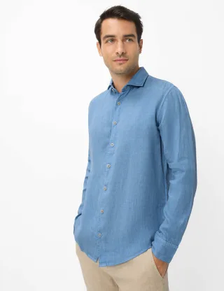 Brax Herren Hemd Style HAROLD heaven, Blau, Gr. XXXL