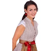 Alpenwahnsinn Dirndl Retro Dirndl 2tlg. - ISLA - weiß/geblümt/caramel