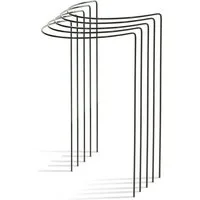 Novatool Rankgitter 19578-5xStuck, 5 St., 5 Strauchstütze Metall halbrund 40 cm Ø70 cm hoch grün Staudenhalter B