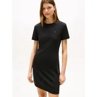 Tommy Hilfiger Shirtkleid NEW CODY STR SLIM SHORT DRS SS mit allover Streifendessin, Logo-Flag