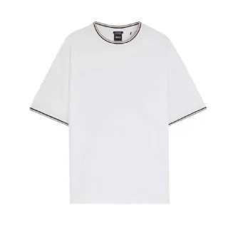 Boss - T-Shirt für Herren, gewebter Stoff (Weiß)
