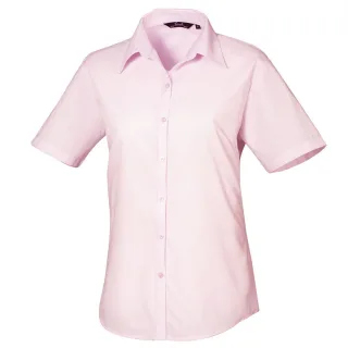 Premier Popeline-Kurzarmbluse für Damen/Damen (Pink)