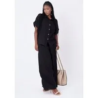 YC Fashion & Style Leinenhose mit hohem Smokbund – bequem & stylisch aus Leinen Basic