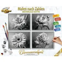 Schipper Malen nach Zahlen Meisterklasse Quattro, Blumenvielfalt, Made in Germany