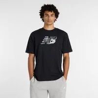 New Balance Funktionsshirt Kurzarm, mit Rundhalsausschnitt, aus Baumwolle und Polyester