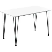 en.casa Esstisch, »Kiel« Tisch mit Hairpin-Legs Weiß