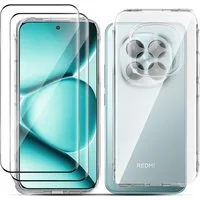 SmartUP Smartphone-Hülle + 2X Schutzglas für Xiaomi Redmi Note 15 Pro+ 5G Panzerfolie Case 3D 6,83 Zoll, kompletter Rundumschutz