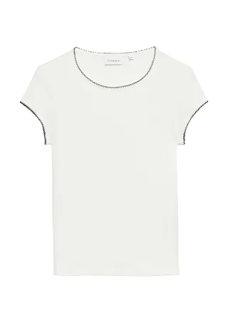 comma - T-Shirt creme - Gr. - 34