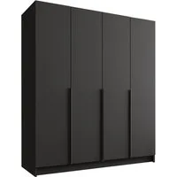 MIRJAN24 Kleiderschrank Santi I (mit vier Drehtüren) Kleiderstange, Metallgriffe