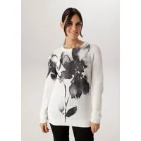 Aniston SELECTED Strickpullover aus weichem Grobstrick mit Blumendruck