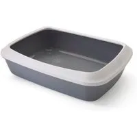 Nobby Katzentoilette Nobby Katzentoilette Iriz mit Rand grau-weiß 50 x