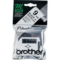 Schriftband M-K221 9 mm, Schwarz auf Weiß