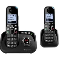 Amplicomms DECT-Mobilteil + zusätzliches Mobilteil, für Hörgeräte ATL1423358 Seniorentelefon (Freisprechen, für Hörgeräte kompatibel, Wahlwiederholung)