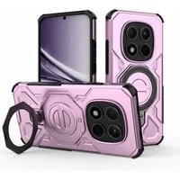 Wigento Handyhülle Magnet für Xiaomi Redmi Note 15 Pro 5G Solid Color TPU Rosa, MagSafe-kompatibel, 360° Ringhalter, stoßfest, Anti-Fingerprint