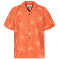 KY's Hawaiihemd "Palmshadow" Herren Kurzarm Baumwolle Kokosknöpfe Original Hawaii