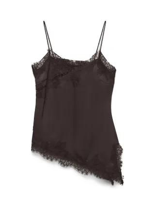 VERO MODA - VMJULIA SINGLET LACE TAIL TOP EXP Chocolate Torte - Gr. - M