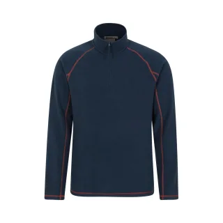 Mountain Warehouse - "Ashbourne II" Fleece-Oberteil mit halbem Reißverschluss für Herren (Marineblau)