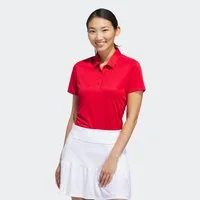 adidas Performance Poloshirt SOLID PERFORMANCE SLEEVE FÜR DAMEN mit Druckknopfverschluss, aus Polyester, leichtes Pikeematerial