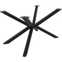 ML-DESIGN Tischbein Tischbeine Metall Schwarz Tischgestell Spider Outdoor wetterfest, Tischfüße X-Form Tischkufen Stahl Untergestell Möbelfüße 120x78x72 cm