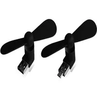 XLAYER Mini USB-Ventilator Ventilator XLayer Colour Line Mini Fan 2-in-1 Micro USB & USB