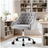 Fiximaster Polsterstuhl mit ergonomischer Rückenlehne, höhenverstellbarer Samt-Schminkstuhl (1 St), Drehstuhl und Bürostuhl, 360° drehbar