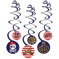 Amscan Hängedekoration Swirldeko Pirat 6Stk.