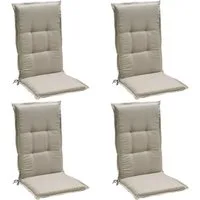GO-DE Hochstuhlauflage CAMPO, 50 x 120 cm, Creme, Uni, Mischgewebe, (Set, 4 St), für Hochlehner-Stühle