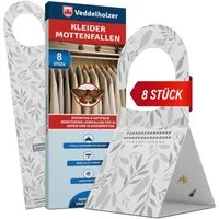 Veddelholzer Insektenfalle 8X Kleidermotten Falle Mottenfalle gegen Kleidermotten Kleiderschrank, Dreiecksfalle Klebefläche Geruchslos Giftfrei Effektiver Motten Schutz