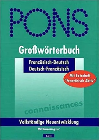 PONS Großwörterbuch Französisch m. Daumenregister u. Extraheft Französisch aktiv