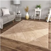 TT Home Teppich Diele, Esszimmer, Flur, Schlafzimmer, Wohnzimmer, Rechteckig, Höhe: 14 mm, Wohnzimmer Teppich Esszimmer Kurzflor Skandinavisch