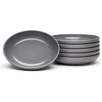 van Well Suppenteller Malmö, Teller 20 cm, 6 Stück, (6 St), Teller Set, Steingut, spülmaschinen-/mikrowellengeeignet