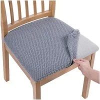TUWENA Stuhlbezug Stretch Bezug für Stühle Sitzbezüge für Esszimmerstühle Abwaschbar, 2-er Set, Sitzkissenbreite: 36-46cm