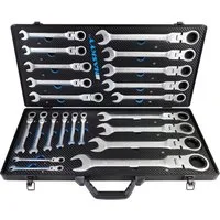 HASKYY Ratsche Gelenkratschenset 22-Tlg. Maul-Ringratschenschlüssel Set 6-32 mm Ratsc