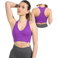 Smilodox Sport-BH Amaze Pro, Seamless Sport Bra Gerippter Stoff Fitness Yoga Alltag Raberback Top, Atmungsaktiv, ohne Bügel, Fitness