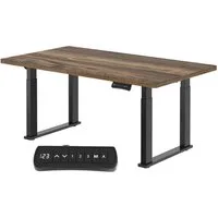 FLEXISPOT Schreibtisch Elektrisch höhenverstellbarer Konferenz- & Schreibtisch (Doppelmotorsystem, Großformatige Tischplatte 160 × 80 cm, 3 Speicherhöhen & Timer & Anti-Kollision, LED-Display, Moderner Esstisch), 150 kg Tragkraft