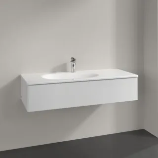 Villeroy und Boch Antao Waschtisch-Unterschrank K03000GF 118,8x25,6x49,3cm, ohne Frontstruktur, glossy white lacquer
