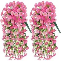 Kunstblumenstrauß 2 Stück Künstlich Hängende Blumen, Kunstblumen Veilchen Hängend, Minicloss