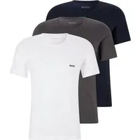 BOSS Unterziehshirt Round-Neck (Dreierpack, 3-St., 3er Pack) Herren Shirt Kurzarm reine Baumwolle Dreierpack (Neues Modell)