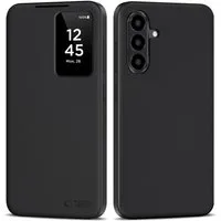 TECH PROTECT Handyhülle Smart Wallet Case für Samsung Galaxy A26 5G Schwarz 6.6 Zoll, Wallet Case mit Sichtfenster und Kartenfach