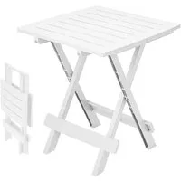 Spetebo Gartentisch Kunstoff Klapptisch ADIGE - weiss (Stück, 1-St., Kunststoff Tisch), Garten Beistelltisch klappbar