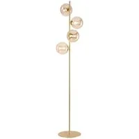 Luce Ambiente Design LED Stehlampe mit Glas-Kugeln, Höhe 160cm, Dimmfunktion, LED wechselbar, Warmweiß, ausgefallene Bauhaus Lampe inkl. G9 Leuchtmitteln in 3 Stufen dimmbar